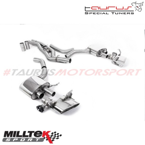 Front Pipe-back Milltek Sport per Audi RS7 C8 4.0 V8 Bi-turbo (modelli con GPF/OPF) dal 2019 - SSXAU862 scarico sportivo termina