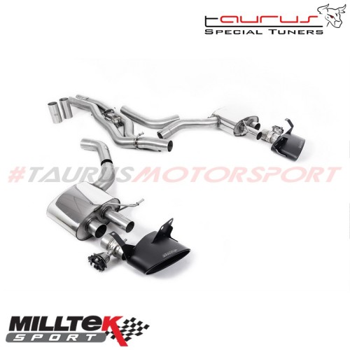 Front Pipe-back Milltek Sport per Audi RS7 C8 4.0 V8 Bi-turbo (modelli con GPF/OPF) dal 2019 - SSXAU863 scarico sportivo termina