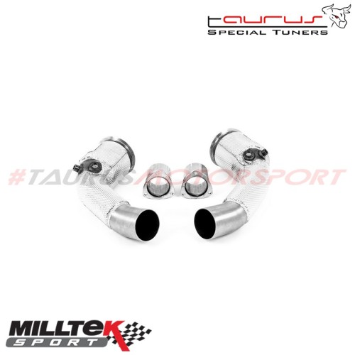 Downpipe maggiorati senza catalizzatori e bypass GPF/OPF Milltek Sport per Audi RS7 C8 4.0 V8 Bi-turbo (modelli con GPF/OPF) dal