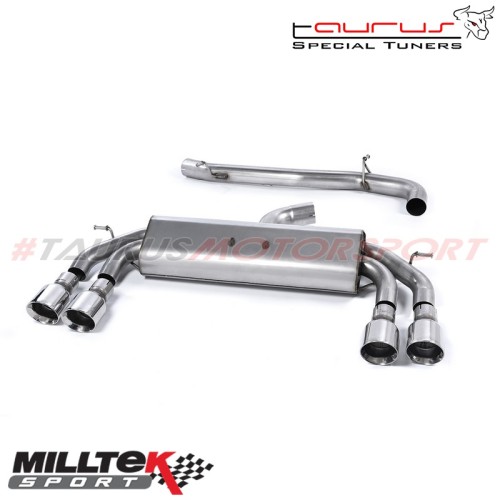 Cat-back Non-resonated - Race System Milltek Sport per Audi S3 8V 2.0 TFSI Quattro 3 porte (solo modelli SENZA GPF) 2013-2018 - 