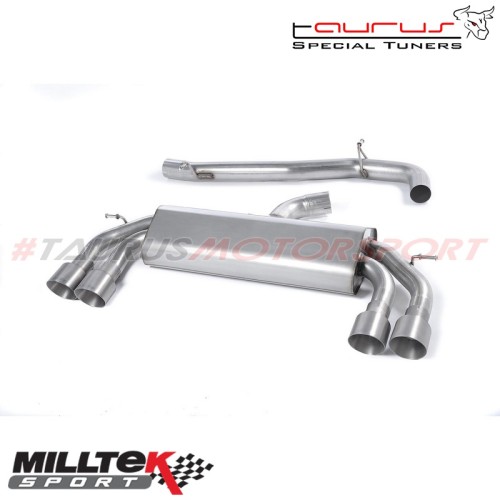 Cat-back Non-resonated - Race System Milltek Sport per Audi S3 8V 2.0 TFSI Quattro 3 porte (solo modelli SENZA GPF) 2013-2018 - 