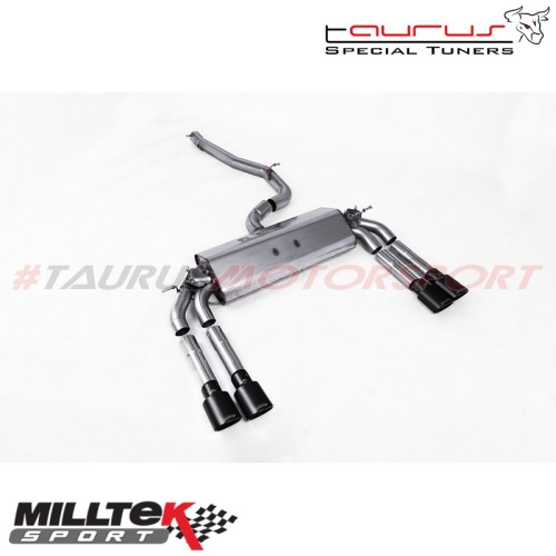 Cat-back Non-resonated Milltek Sport per Audi S3 8V 2.0 TFSI Quattro Berlina e Cabrio 2013-2019 - SSXAU474 scarico sportivo term