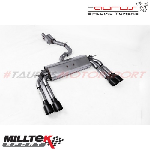 Cat-back Resonated Milltek Sport per Audi S3 8V 2.0 TFSI Quattro Berlina e Cabrio 2013-2019 - SSXAU475 scarico sportivo terminal