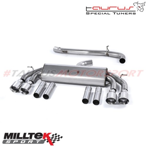 Cat-back Non-resonated - Race System Milltek Sport per Audi S3 8V 2.0 TFSI Quattro Berlina e Cabrio 2013-2019 - SSXAU542 scarico