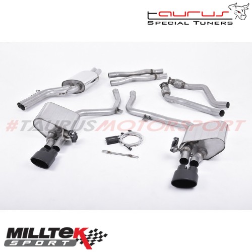 Cat-back Milltek Sport per Audi S4 B8 3.0 Supercharged V6 2009-2012 - SSXAU380 scarico sportivo terminale marmitta torino italia