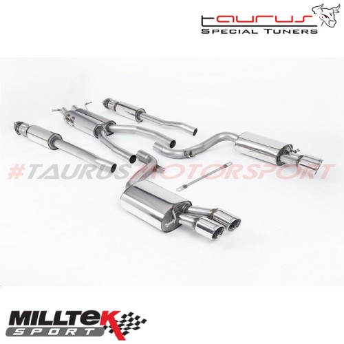 Cat-back Resonated Omologato Milltek Sport per Audi S6 C6 5.2 V10 FSI Quattro 2006-2012 - SSXAU621 scarico sportivo terminale ma