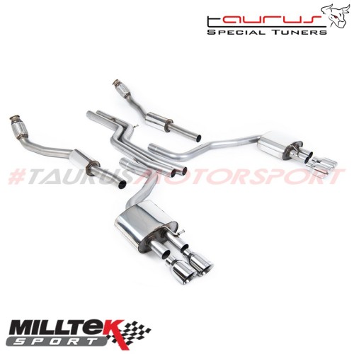 Cat-back Non-resonated Milltek Sport per Audi S6 C7 4.0 TFSI Quattro 2012-2019 - SSXAU331 scarico sportivo terminale marmitta to