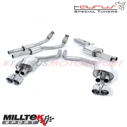 Cat-back Resonated Milltek Sport per Audi S6 C7 4.0 TFSI Quattro 2012-2019 - SSXAU332 scarico sportivo terminale marmitta torino