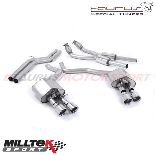 SSXAU443  Cat-back Non-resonated Milltek Sport per Audi S6 C7 4.0 TFSI Quattro 2012-2019 scarico sportivo terminale marmitta tor