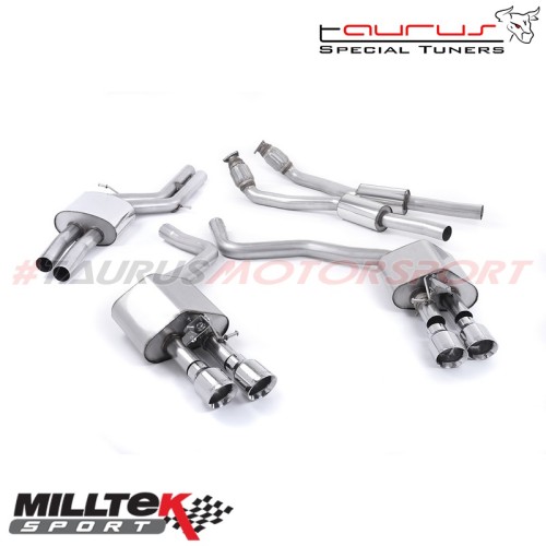 Cat-back Resonated Milltek Sport per Audi S6 C7 4.0 TFSI Quattro 2012-2019 - SSXAU444 scarico sportivo terminale marmitta torino