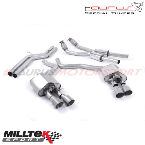 Cat-back Non-resonated Milltek Sport per Audi S6 C7 4.0 TFSI Quattro 2012-2019 - SSXAU445 scarico sportivo terminale marmitta to