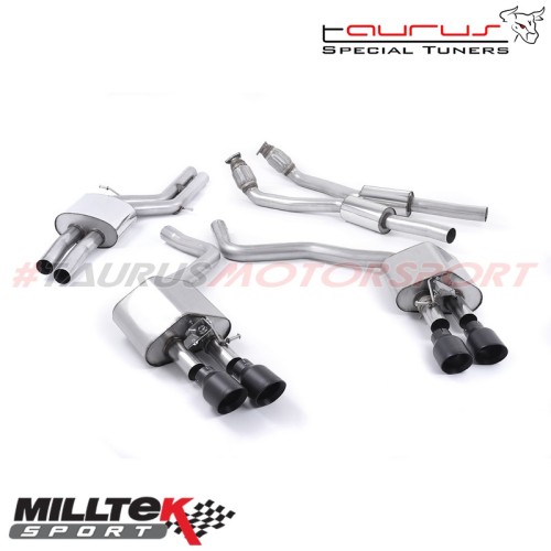 Cat-back Resonated Milltek Sport per Audi S6 C7 4.0 TFSI Quattro 2012-2019 - SSXAU447 scarico sportivo terminale marmitta torino