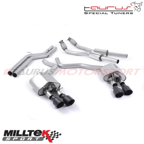 Cat-back Non-resonated Milltek Sport per Audi S6 C7 4.0 TFSI Quattro 2012-2019 - SSXAU448 scarico sportivo terminale marmitta to