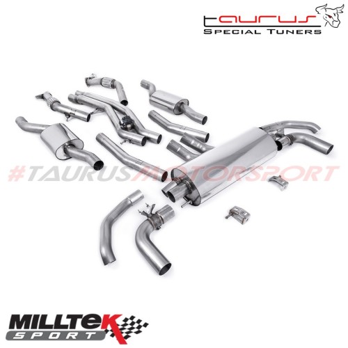 Cat-back Resonated Milltek Sport per Audi SQ7 4.0 V8 TT (con GPF/OPF) dal 2021 - SSXAU1026 scarico sportivo terminale marmitta t