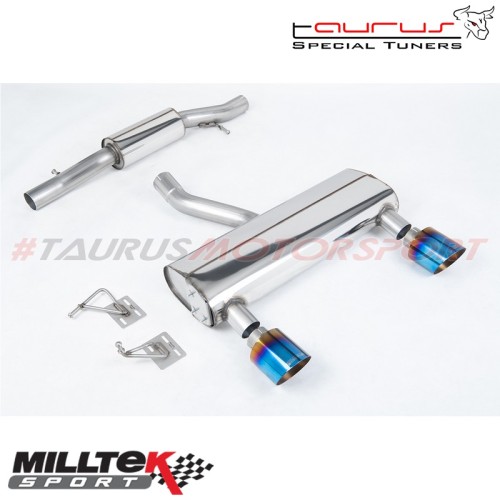 Cat-back Resonated con finalini Titanio bruciato GT-115 Milltek Sport per Audi TT Mk1 3.2 V6 quattro Coupe & Roadster 2003-2006 