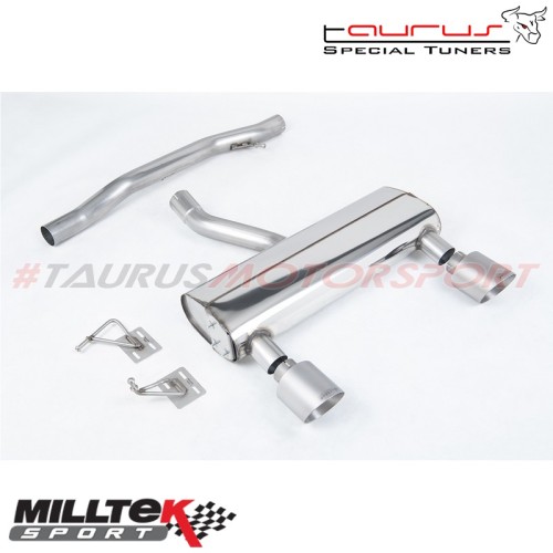 Cat-back Race Non-resonated con finalini Titanio GT-115 Milltek Sport per Audi TT Mk1 3.2 V6 quattro Coupe & Roadster 2003-2006 