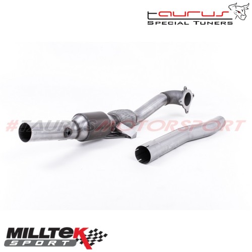 Downpipe maggiorato e Catalizzatore sportivo Milltek Sport per Audi TT Mk2 2.0 TFSi 2WD 2006-2011 - SSXAU348 scarico sportivo te