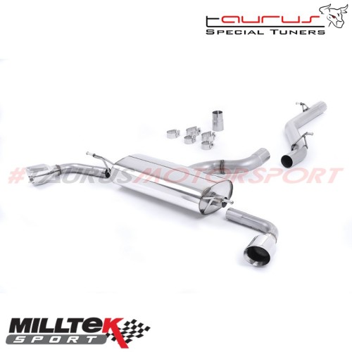 Cat-back Non-resonated Milltek Sport per Audi TT Mk2 3.2 quattro 2006-2010 - SSXAU257 scarico sportivo terminale marmitta torino