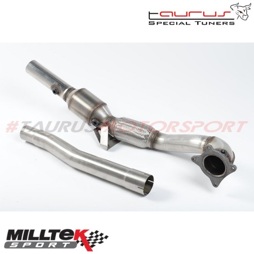 Downpipe maggiorato e Catalizzatore sportivo HJS Milltek Sport per Audi TT Mk2 TTS quattro 2008-2014 - SSXAU204 scarico sportivo