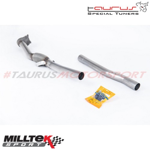 Downpipe maggiorato senza catalizzatore per cat-back da 76mm Milltek Sport per Audi TT Mk2 TTS quattro 2008-2014 - SSXVW216 scar