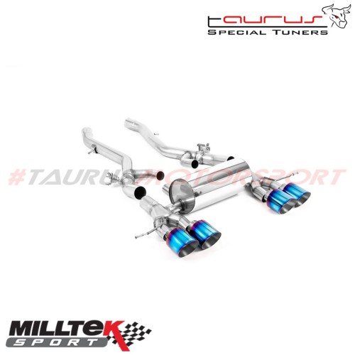 SSXBM1279 Axle back con finalini GT-115 titanio bruciato Milltek Sport per BMW Serie 2 G87 M2 Coupe (con OPF/GPF, motore S58) da