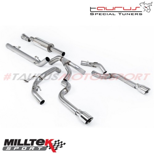 Cat-back Dual outlet - Road+ Resonated Milltek Sport per Ford F150 SuperCrew (5.5ft Bed) 3.5 V6 EcoBoost dal 2021 - SSXFD476 sca