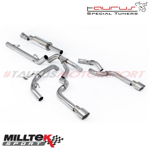 Cat-back Dual outlet - Road+ Resonated Milltek Sport per Ford F150 SuperCrew (5.5ft Bed) 3.5 V6 EcoBoost dal 2021 - SSXFD478 sca