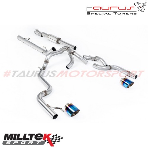 Cat-back Dual outlet - Race Part-Resonated Milltek Sport per Ford F150 SuperCrew (5.5ft Bed) Tremor 5.0 V8 dal 2021 - SSXFD503 s