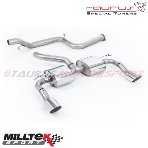 Cat-back Non-resonated Milltek Sport per Ford Focus Mk2 RS 2.5T 305cv 2009-2010 - SSXFD068 scarico sportivo terminale marmitta t