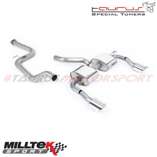 Cat-back Non-resonated Race Milltek Sport per Ford Focus Mk2 RS 2.5T 305cv 2009-2010 - SSXFD191 scarico sportivo terminale marmi