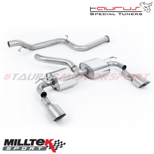 Cat-back Non-resonated Milltek Sport per Ford Focus Mk2 RS 2.5T 305cv 2009-2010 - SSXFD339 scarico sportivo terminale marmitta t