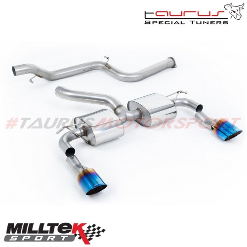 Cat-back Non-resonated Milltek Sport per Ford Focus Mk2 RS 2.5T 305cv 2009-2010 - SSXFD340 scarico sportivo terminale marmitta t