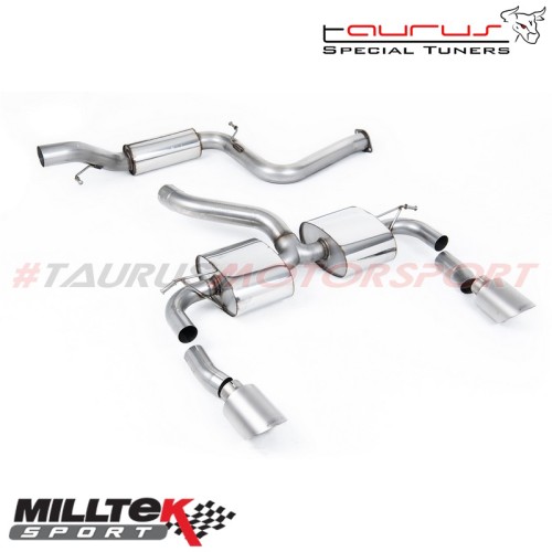 Cat-back Resonated Milltek Sport per Ford Focus Mk2 RS 2.5T 305cv 2009-2010 - SSXFD342 scarico sportivo terminale marmitta torin