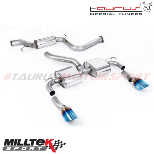 Cat-back Resonated Milltek Sport per Ford Focus Mk2 RS 2.5T 305cv 2009-2010 - SSXFD343 scarico sportivo terminale marmitta torin