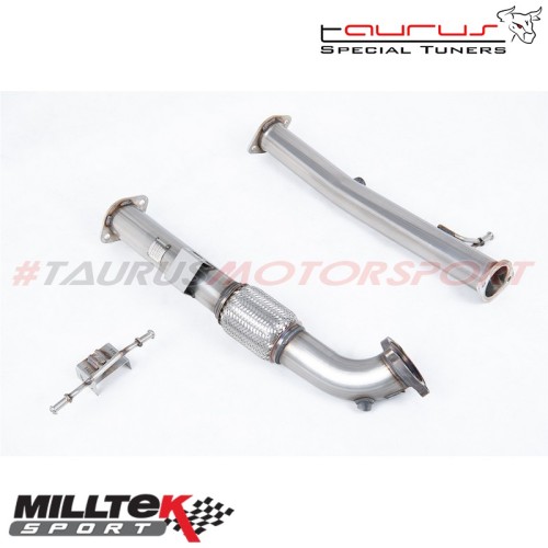 Downpipe maggiorato senza catalizzatore Milltek Sport per Ford Focus Mk2 ST 225 2005-2010 - SSXFD167 scarico sportivo terminale 