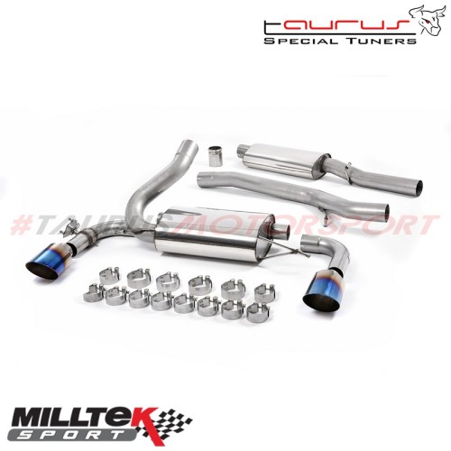 Cat-back Resonated Milltek Sport per Ford Focus Mk3 RS 2.3 EcoBoost 4wd 5 porte 2016-2019 - SSXFD187 scarico sportivo terminale 