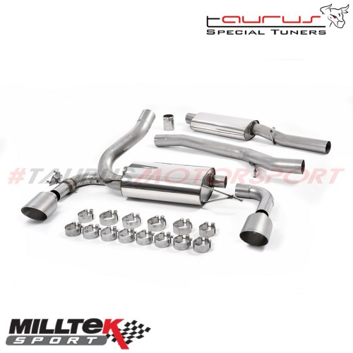 Cat-back Resonated Milltek Sport per Ford Focus Mk3 RS 2.3 EcoBoost 4wd 5 porte 2016-2019 - SSXFD188 scarico sportivo terminale 