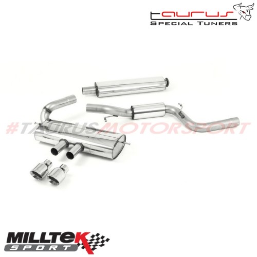 Cat-back Resonated Milltek Sport per Ford Focus Mk3 ST 2.0 EcoBoost 5 porte 2012-2019 - SSXFD094 scarico sportivo terminale marm