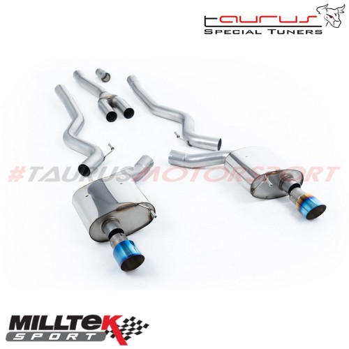 Cat-back Non-resonated con finalini titanio bruciato Milltek Sport per Ford Mustang 2.3 EcoBoost (S550 Fastback) 2015-2019 - SSX