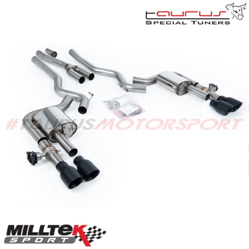 Cat-back Non-resonated con Active Valves e finalini titanio spazzolato Milltek Sport per Ford Mustang 2.3 EcoBoost (S650 Fastbac