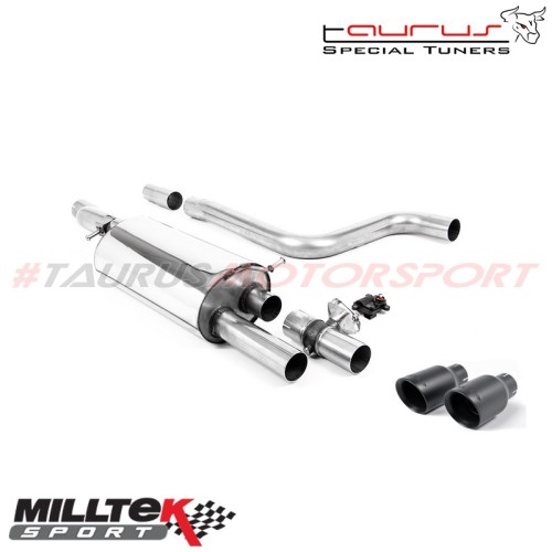 GPF/OPF Back con finalini GT-90 neri cerakote Milltek Sport per Ford Puma Mk8 1.0 ST 170cv (con GPF/OPF) dal 2023 - SSXFD352 sca