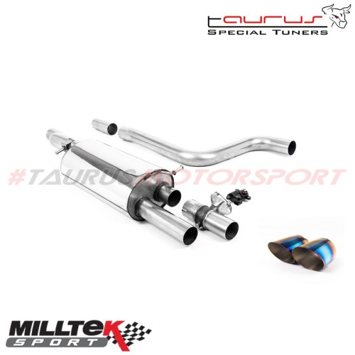 GPF/OPF Back con finalini GT-90 titanio bruciato Milltek Sport per Ford Puma Mk8 1.5 EcoBoost ST (con GPF/OPF) dal 2020 - SSXFD3