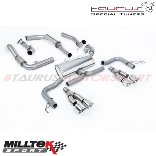 SSXHO222  Cat-back Milltek Sport per Honda Civic FK2 Type R 2.0 i-VTEC (guida SX) 2015-2017 scarico sportivo terminale marmitta 