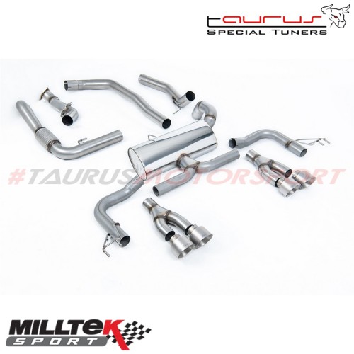 SSXHO226  Cat-back Race system Milltek Sport per Honda Civic FK2 Type R 2.0 i-VTEC (guida SX) 2015-2017 scarico sportivo termina