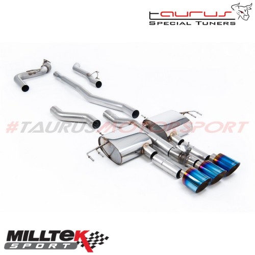 SSXHO308  Cat Back Non-Resonated con finalini titanio bruciato Milltek Sport per Honda Integra DE5 2.0 Turbo Type-S 320cv dal 20