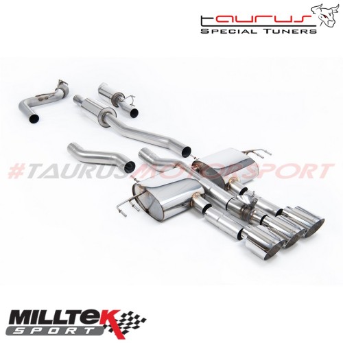 SSXHO310  Cat Back Resonated con finalini cromati Milltek Sport per Honda Integra DE5 2.0 Turbo Type-S 320cv dal 2023 scarico sp