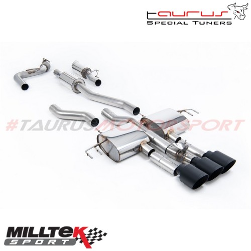 SSXHO311  Cat Back Resonated con finalini neri cerakote Milltek Sport per Honda Integra DE5 2.0 Turbo Type-S 320cv dal 2023 scar