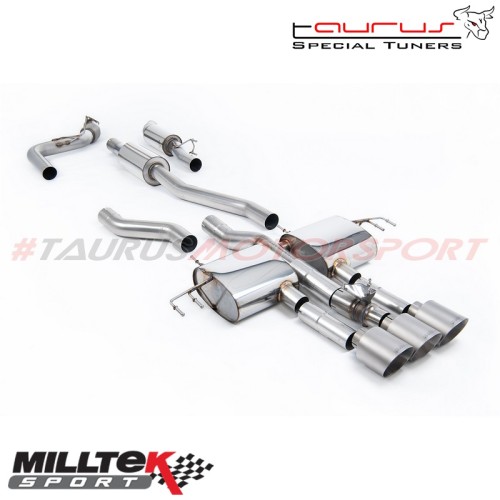 SSXHO312  Cat Back Resonated con finalini titanio spazzolato Milltek Sport per Honda Integra DE5 2.0 Turbo Type-S 320cv dal 2023