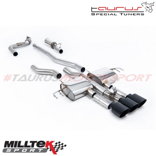 SSXHO316  Cat Back Part-Resonated con finalini neri cerakote Milltek Sport per Honda Integra DE5 2.0 Turbo Type-S 320cv dal 2023