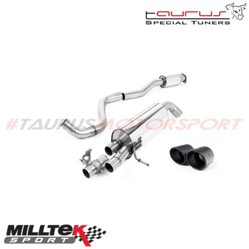 Particulate Filter-back Resonated con finalini carbonio Milltek Sport per Hyundai i20 i20N 1.6 T-GDi 204cv (solo modelli con OPF